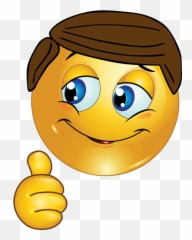 Free Thumbs Down Emoji Transparent Download Clip Art - Smiley Face Boy png