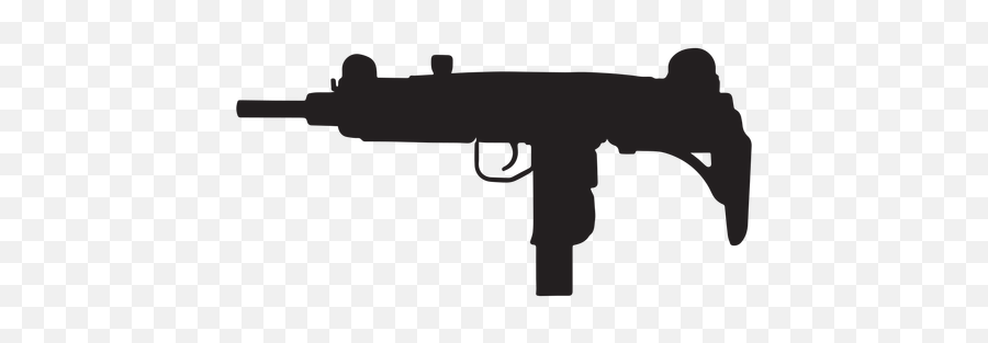 Uzi Submachine Gun Grey Silhouette - Transparent Png U0026 Svg Uzi Vector Png,Transparent Gun Image
