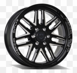 American Outlaw Wheels - Derringer Satin Black 17x85 Rim png