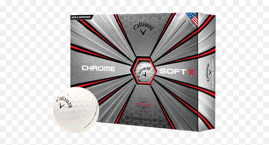 New Callaway Chrome Soft Golf Balls With Free - Callaway Chrome Soft X Golf Ball Png,Golfball On Tee Icon Free