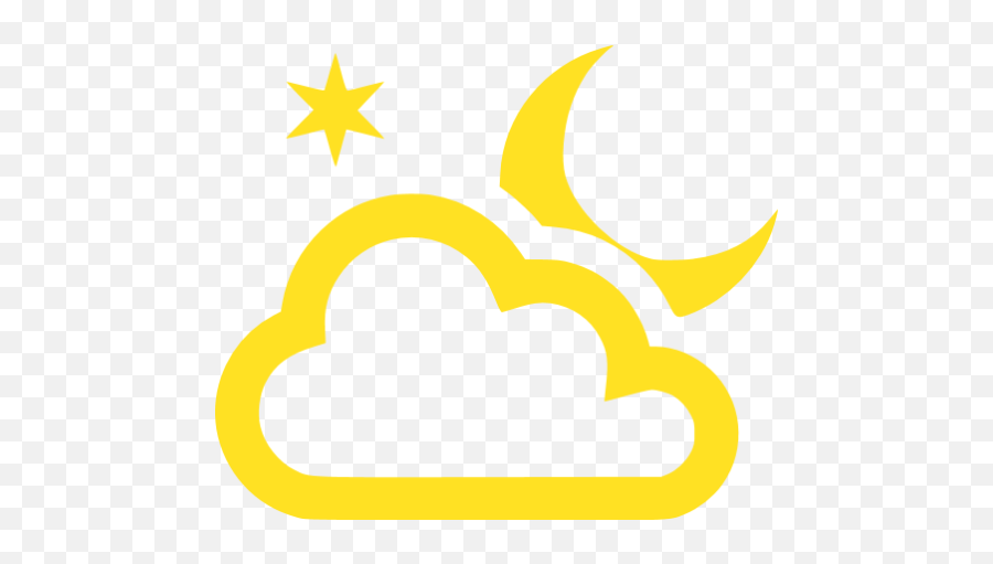 Partly Cloudy Night Icons - Kelov Znak Png,Partly Cloudy Icon