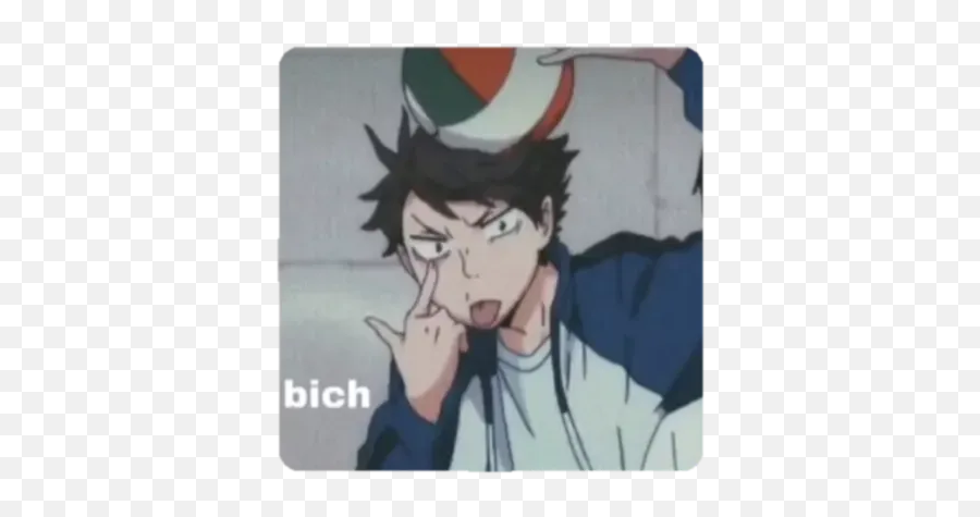 Anime Memes By Moi - Sticker Maker For Whatsapp Anime Meme Sticker Whatsapp  Png,Oikawa Icon - free transparent png images 