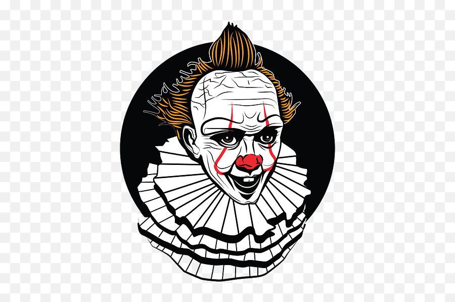 Clown Creepy Scary Horror Head Circus Vintage - Vektor Hitam Putih Art Png,Circus Baby Icon