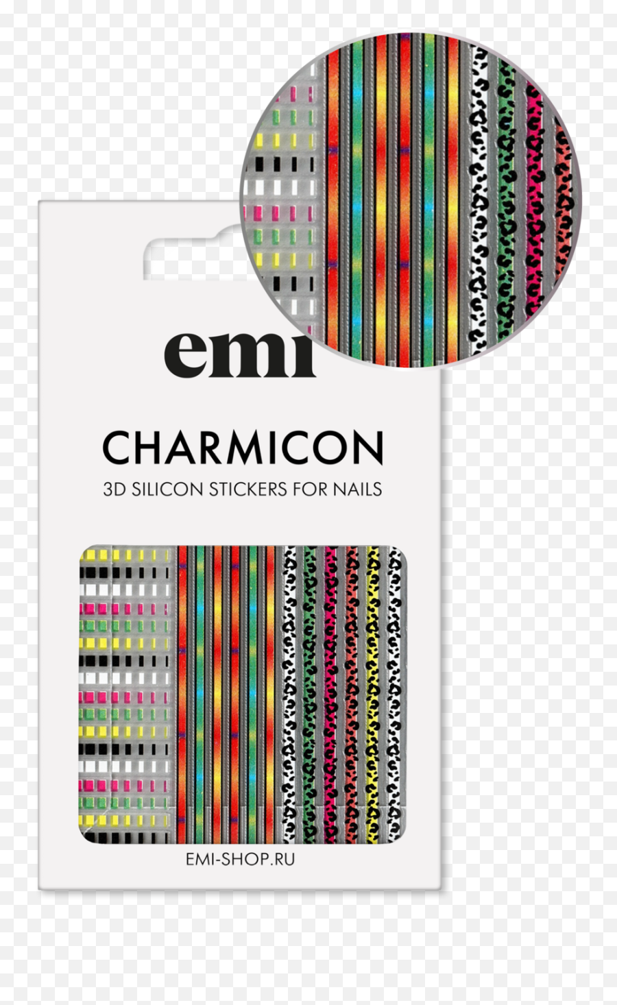 Charmicon 3d Silicone Stickers 206 Colored Lines - Horizontal Png,Emi Icon