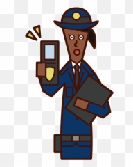 Illustration Of Police Officer Woman Showing - Costume Hat png