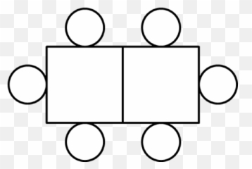 Creating Number Patterns Using People Seated Around Tables - Bistro Top View png