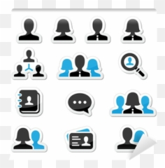 Wall Mural Businessman Businesswoman User Vector Icons Set Png