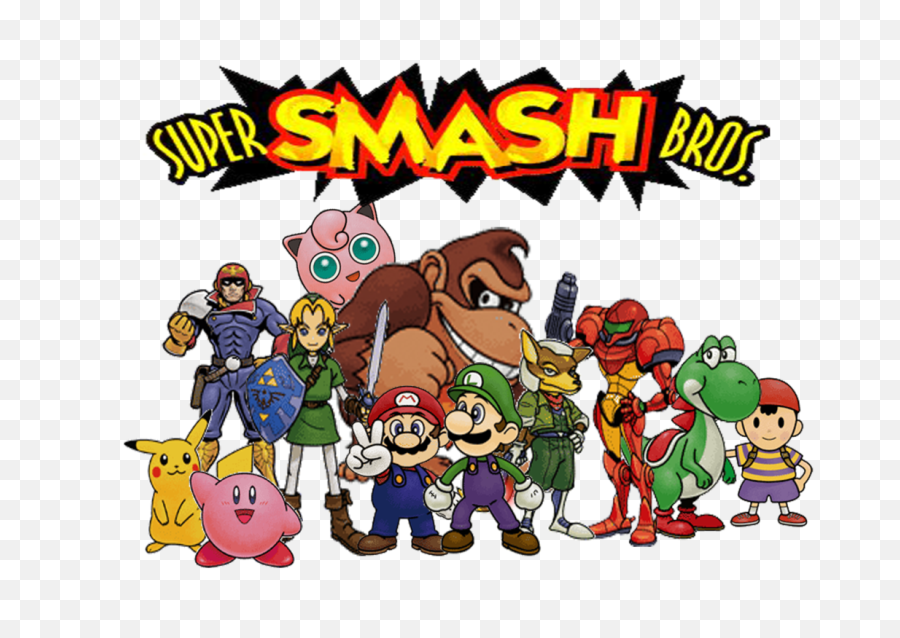 Super Smash Bros Logo Slickgaming - Super Smash Bros 64 Characters Png,Smash Logo Png