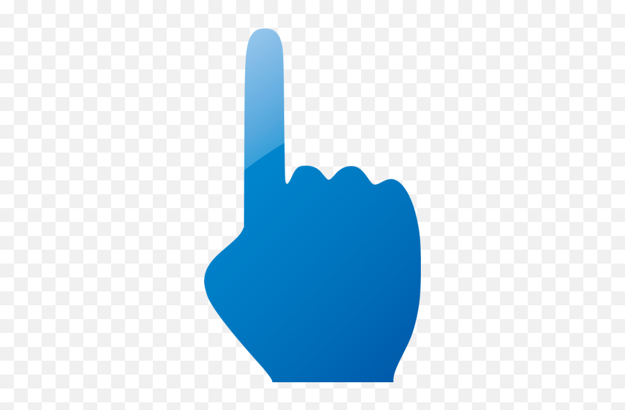 Web 2 Blue One Finger Icon - Free Web 2 Blue Hand Icons Png,Signal Icon Pack