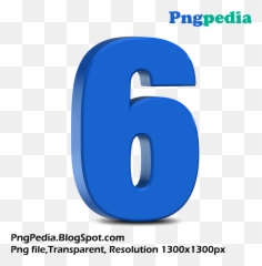 Blue - 3d Number 9 Png,Number 6 Png