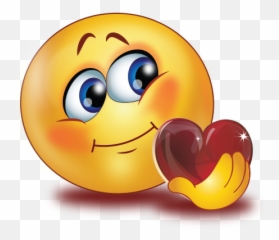 Shy Big Glossy Red Heart Emoji - Transparent Emoji Gif Png,Facebook Heart Png