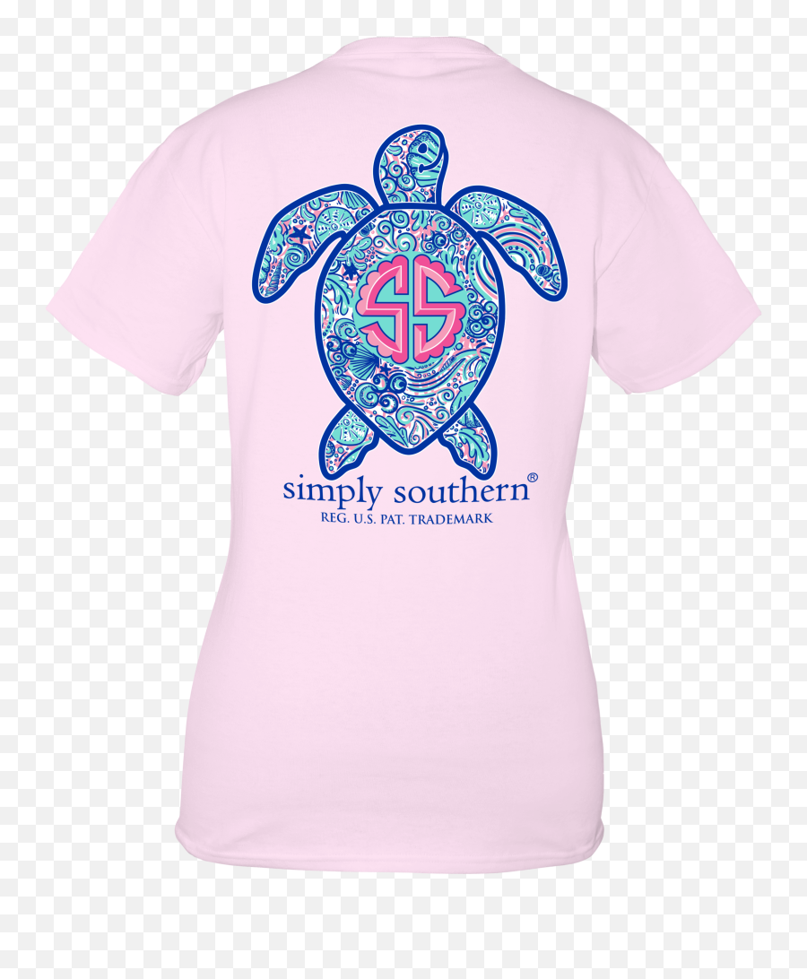 Logo Shell Turtle Short Sleeve Tee By - Turtle Simply Southern Stickers Png,Simply Southern Logo