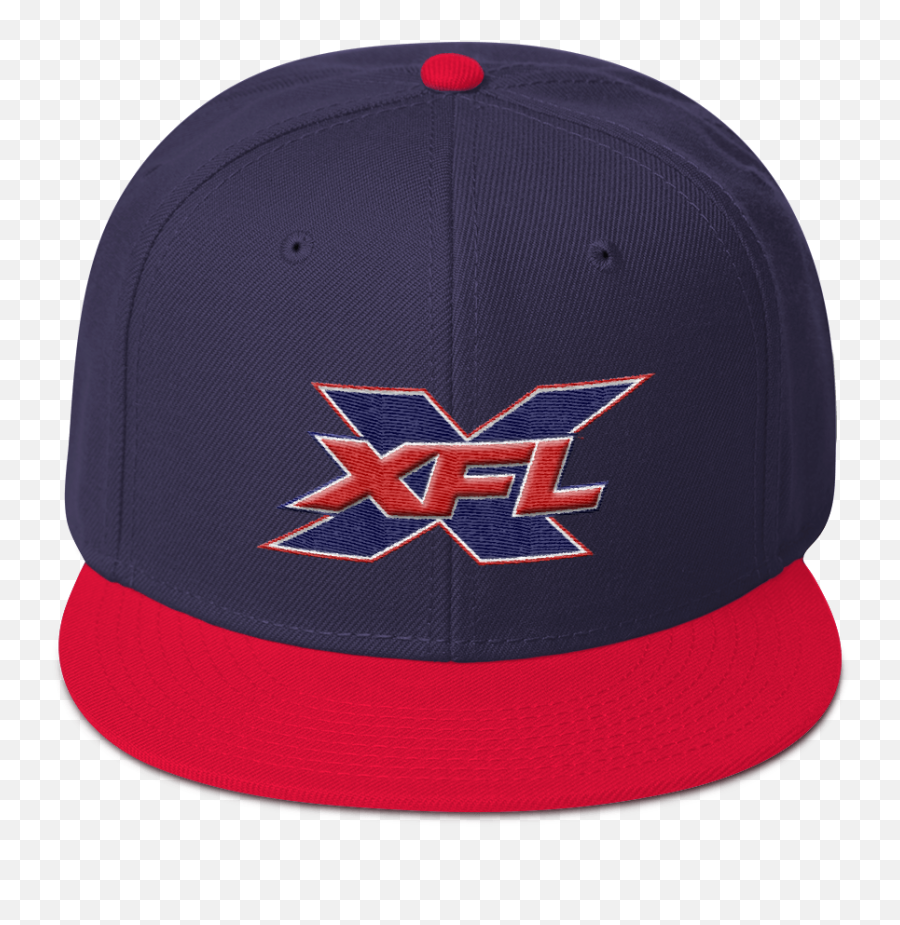 Xfl Navy Red Flat Brim Snapback Hat - Baseball Cap Png,Red Cap Png