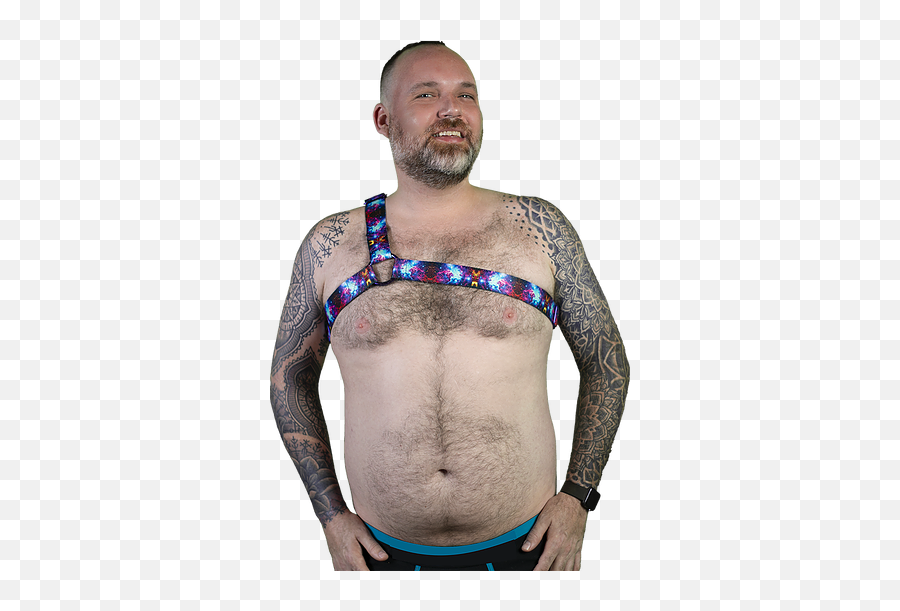 Asymmetric Harness - Barechested Png,Chest Hair Png