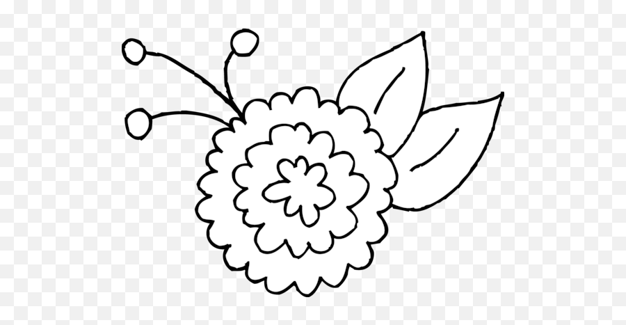 clipart spring flowers black and white drawings