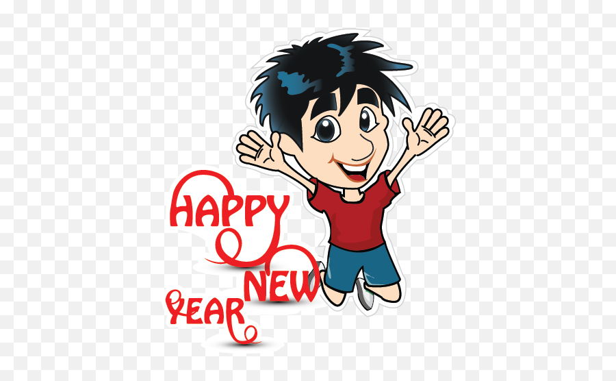 Hike New Year Stickers - Happy New Year Sticker Png Full Whatsapp Happy New Year 2019 Stickers,New Sticker Png