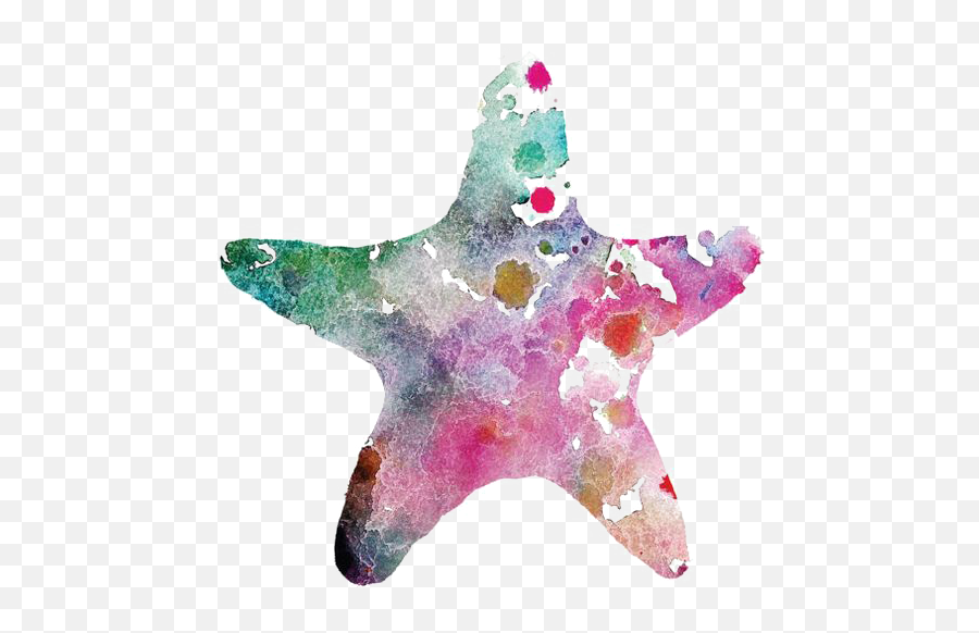 Download Painting Drawing Transprent Png Free Pink - Starfish Watercolor Paint Transparent,Seashells Png