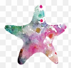 Download Painting Drawing Transprent Png Free Pink - Starfish Watercolor Paint Transparent,Seashells Png