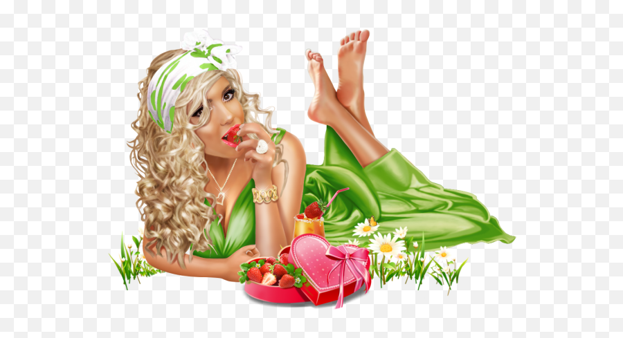 Marina Sushkova Strawberry 7 Pin Up Girls Strawberries Png Girl