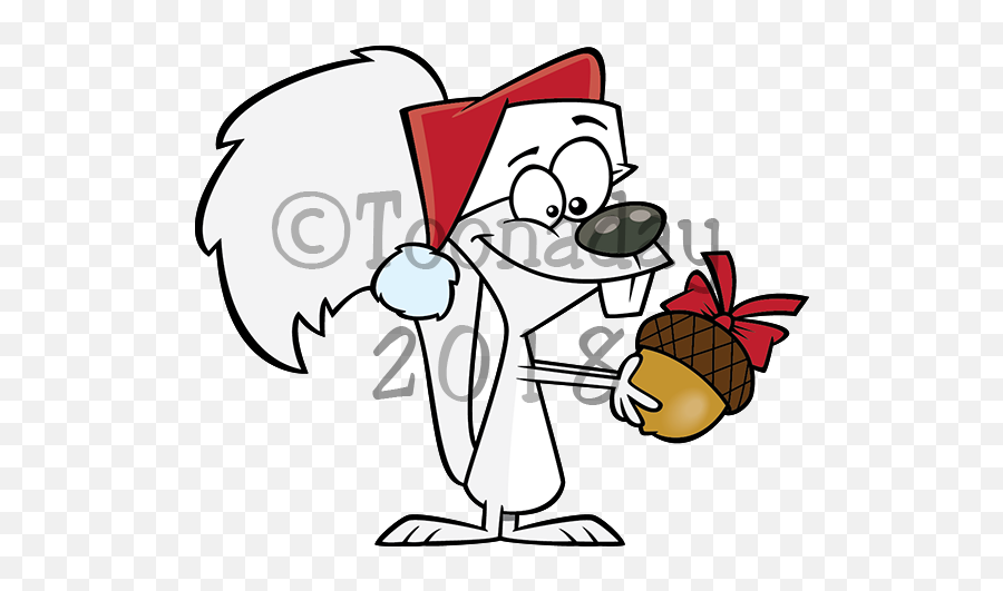 Christmassquirrel - Fictional Character Png,Cartoon Christmas Hat Png