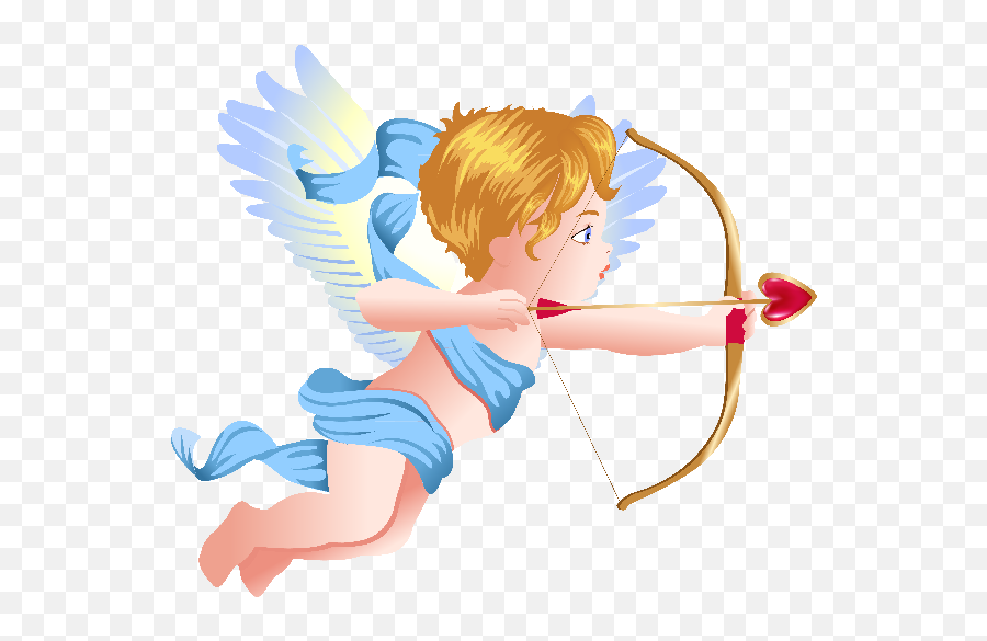 Clipart Angel Valentine Transparent - Cupid Boy And Girl Png,Cupid Png