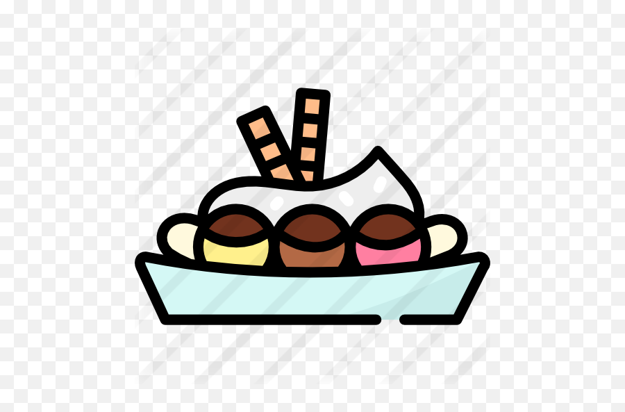 Banana Split - Banana Split De Comer Para Colorear Png,Banana Split Png