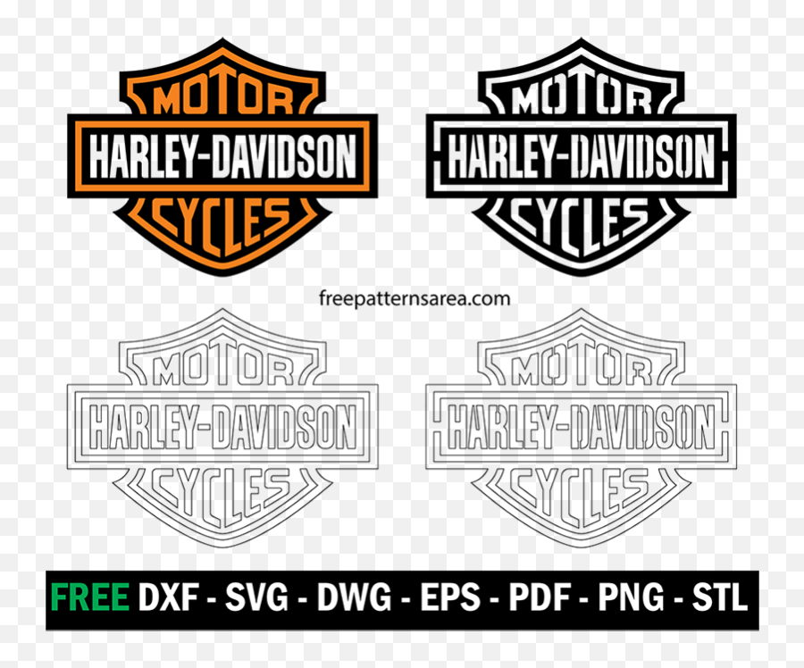 Harley Davidson Logo Stencil Vector Png