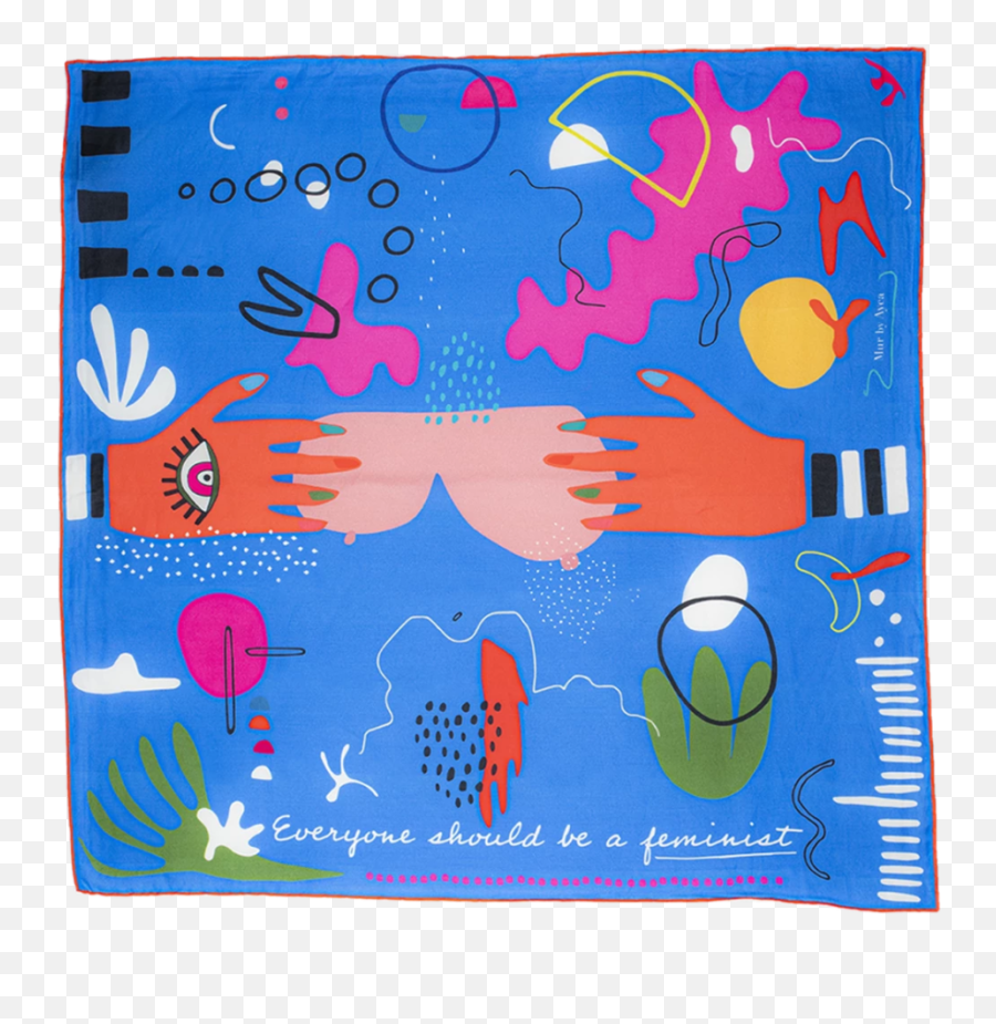 Feminist Cotton U0026 Silk Blend Scarf U2013 Mur By Ayca - Child Art Png,Feminist Png