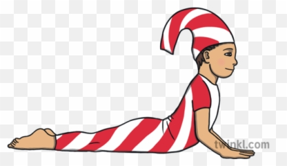 011061 Cobra Pose Christmas Candy Cane - For Women png