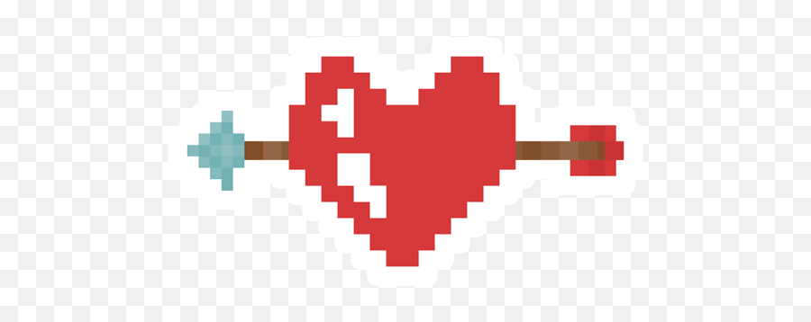 Heart And Arrow Pixel Art - 8 Bit Love Vector Png,Apple Logo Pixel Art