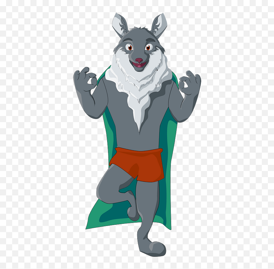 Wolf In A Zen State Clipart Free Download Transparent Png - Supernatural Creature,Wolf Cartoon Png