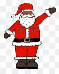 Christmas Holiday Happy Man Drawing - Clipart African American Santa Claus Png,Happy Holiday Png
