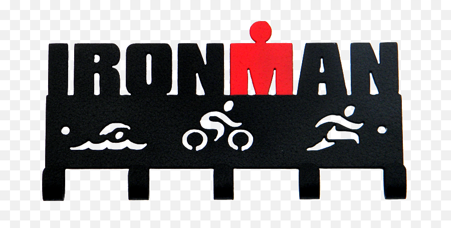 Ironman With Red M - Dot Logo And Cutouts Medal Display Logo Iron Man Triathlon Png,Red Circle Logo