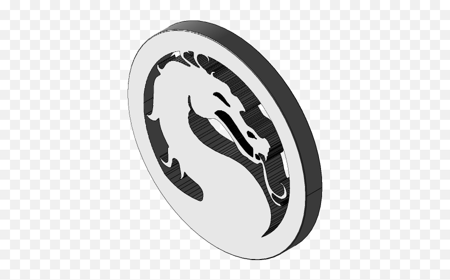 Mortal Kombat Logo 3d Cad Model Library Grabcad - Automotive Decal Png,Mortal Kombat Logo Transparent
