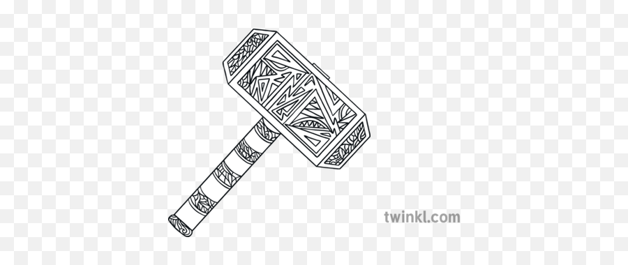 Thors Hammer Mindfulness Ks1 Illustration - Twinkl Calpurnia To Kill A Mockingbird Drawing Png,Thors Hammer Png