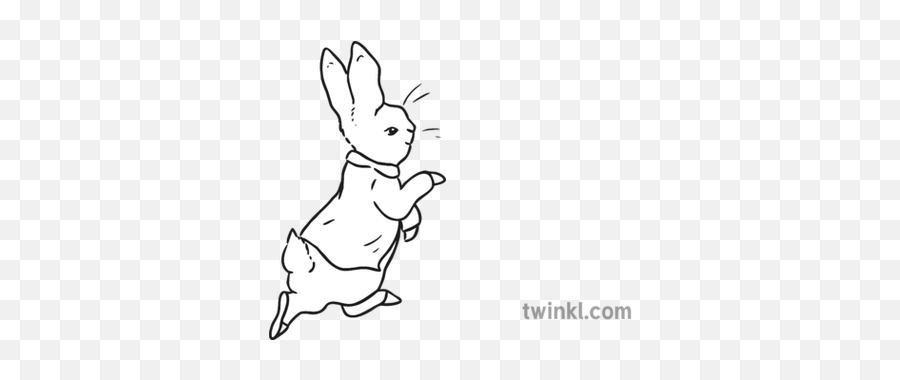 Peter Rabbit Black And White Illustration - Twinkl Peter Rabbit Black And White Png,Peter Rabbit Png