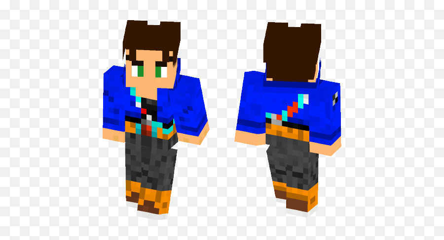 Download Saiyan Brick Future Trunks Outfit Minecraft Skin - Minecraft Ss Officer Skin Png,Future Trunks Png