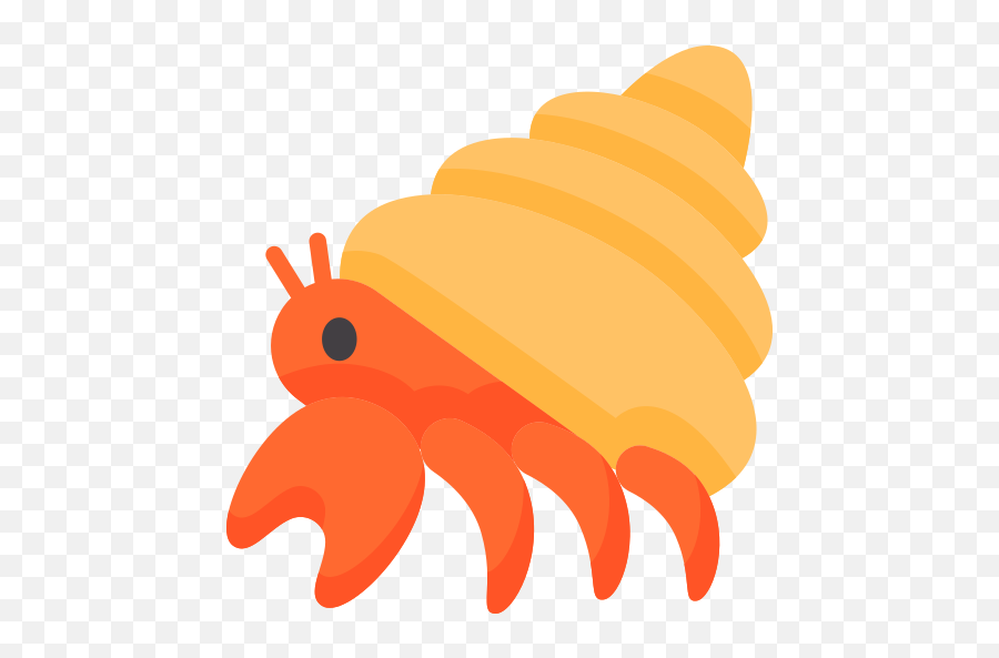 Hermit Crab - Hermit Crab Image Cartoon Transparent Png,Hermit Crab Flat Icon