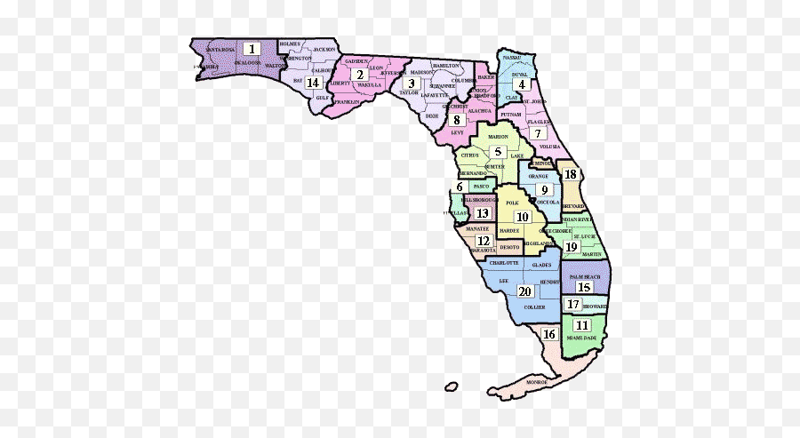 Florida Criminal Justice Circuit Profiles - Florida Demographics By County Png,Florida Map Png