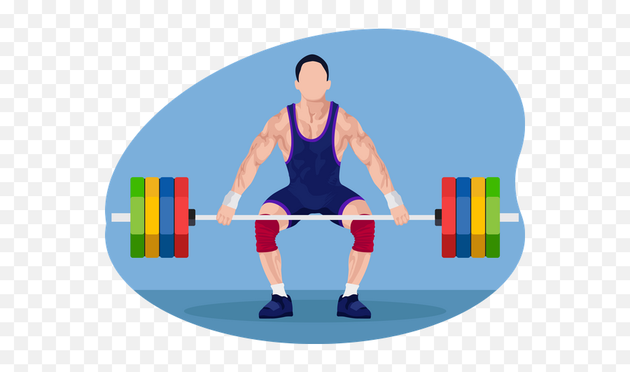 Best Premium Male Weightlifter Illustration Download In Png - Barbell,Powerlifting Icon