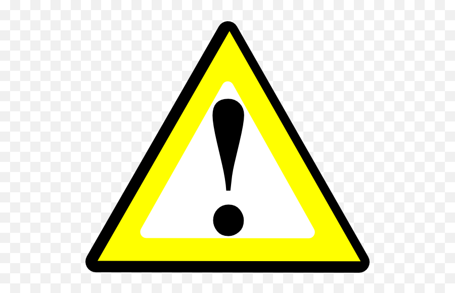 Yellow Warning Triangle - Clipart Best Warning Icon Png,Caution Icon Vector