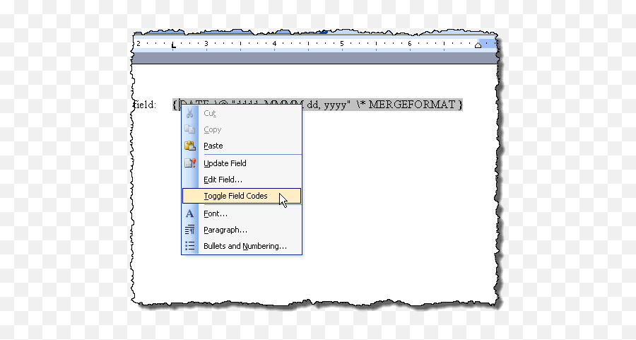 Showhide Field Codes In Word And Convert Fields To Text - Toggle Field Codes Word Png,Where Is Undo Icon In Microsoft Word