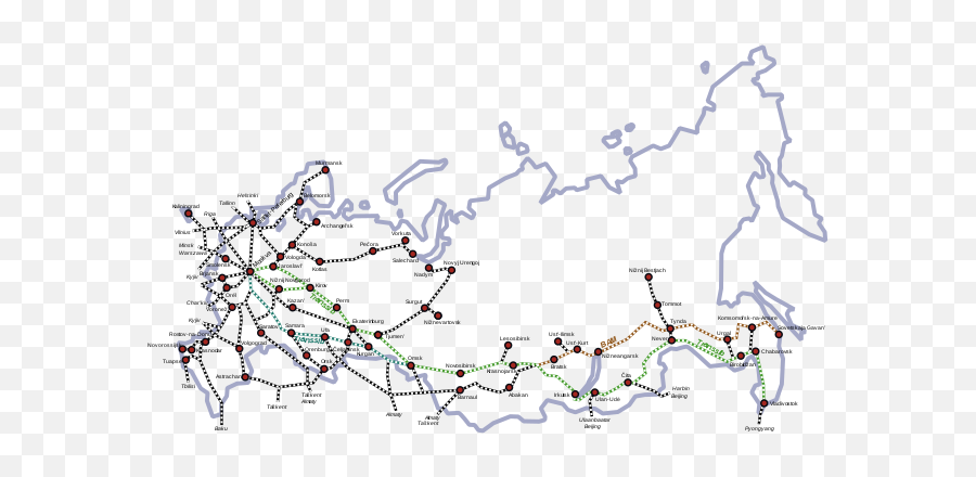 Rail Transport In Russia - Wikipedia Russian Rail Network Png,Russian Travel Icon