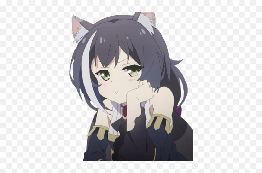 Telegram Sticker From Princess Connect Pack - Princess Connect Re Dive Karyl Pout Png,Anime Cat Girl Icon
