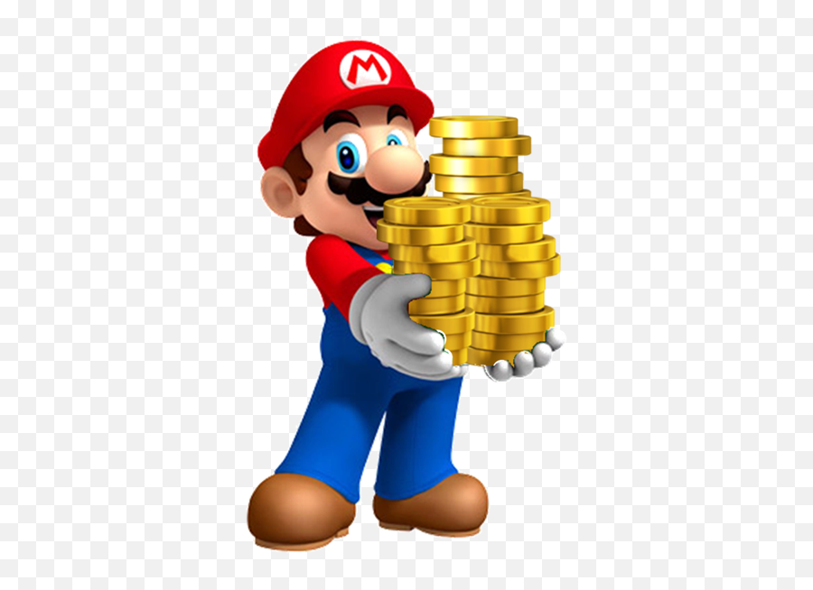 Coins - Mario With Gold Coins Png,Mario Coins Png