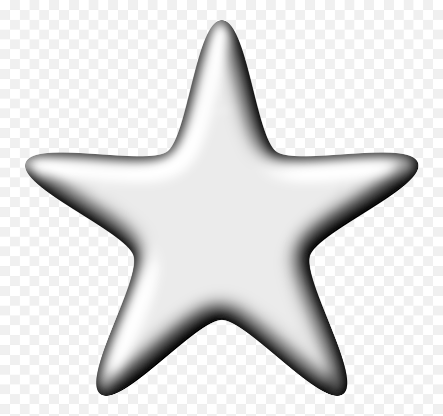 Download 3d Silver Star Png Image With - Silver Stars Clip Art,3d Star Png