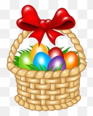 Transparent Background Easter Basket Clipart Png