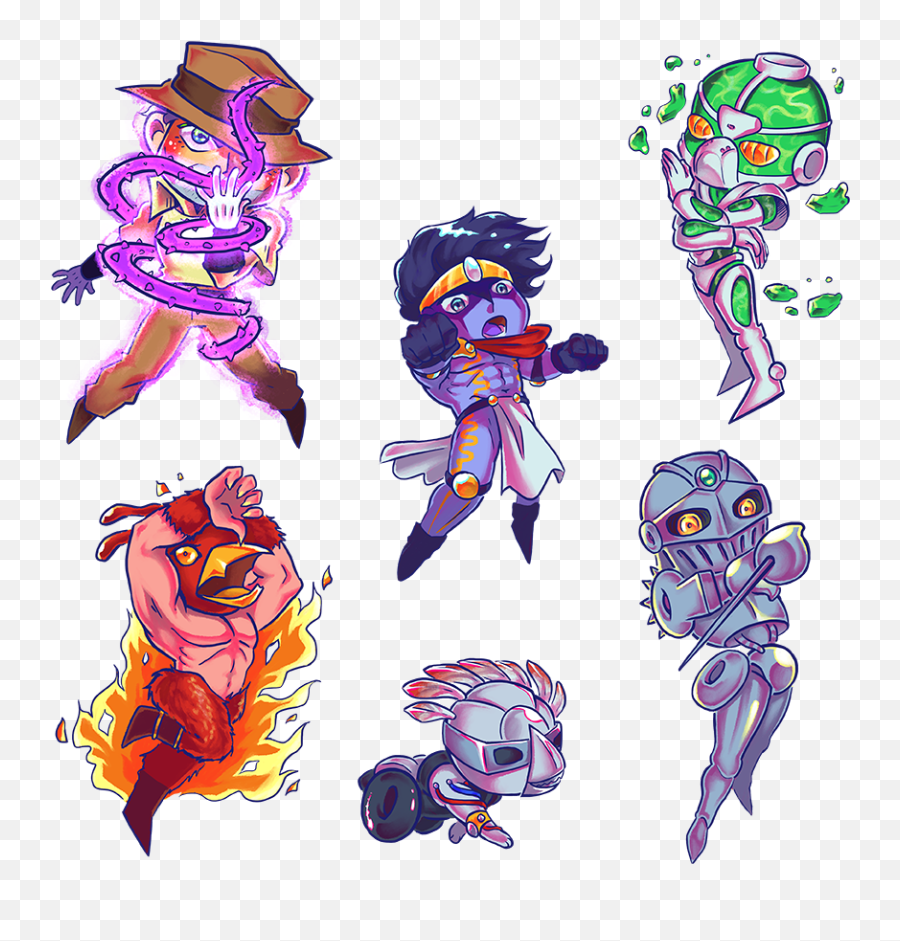 Download Jjba Stardust Crusaders - Stardust Crusaders Chibi Jojo Characters Iggy Png,Jjba Png