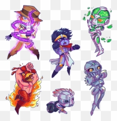 Download Jjba Stardust Crusaders - Stardust Crusaders Chibi Jojo Characters Iggy Png,Jjba Png