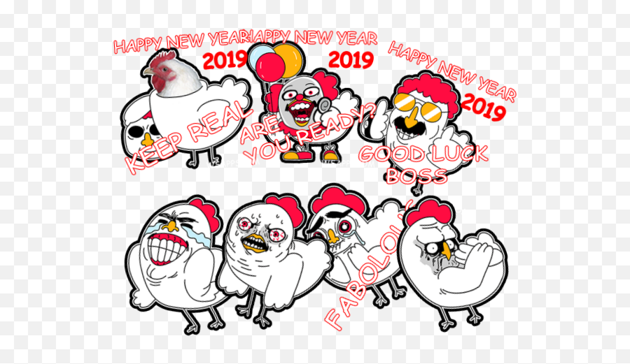 Meme Happy New Year 2019 U2013 Mr Chick Wsappscom - Cartoon Png,Happy New Year 2019 Png